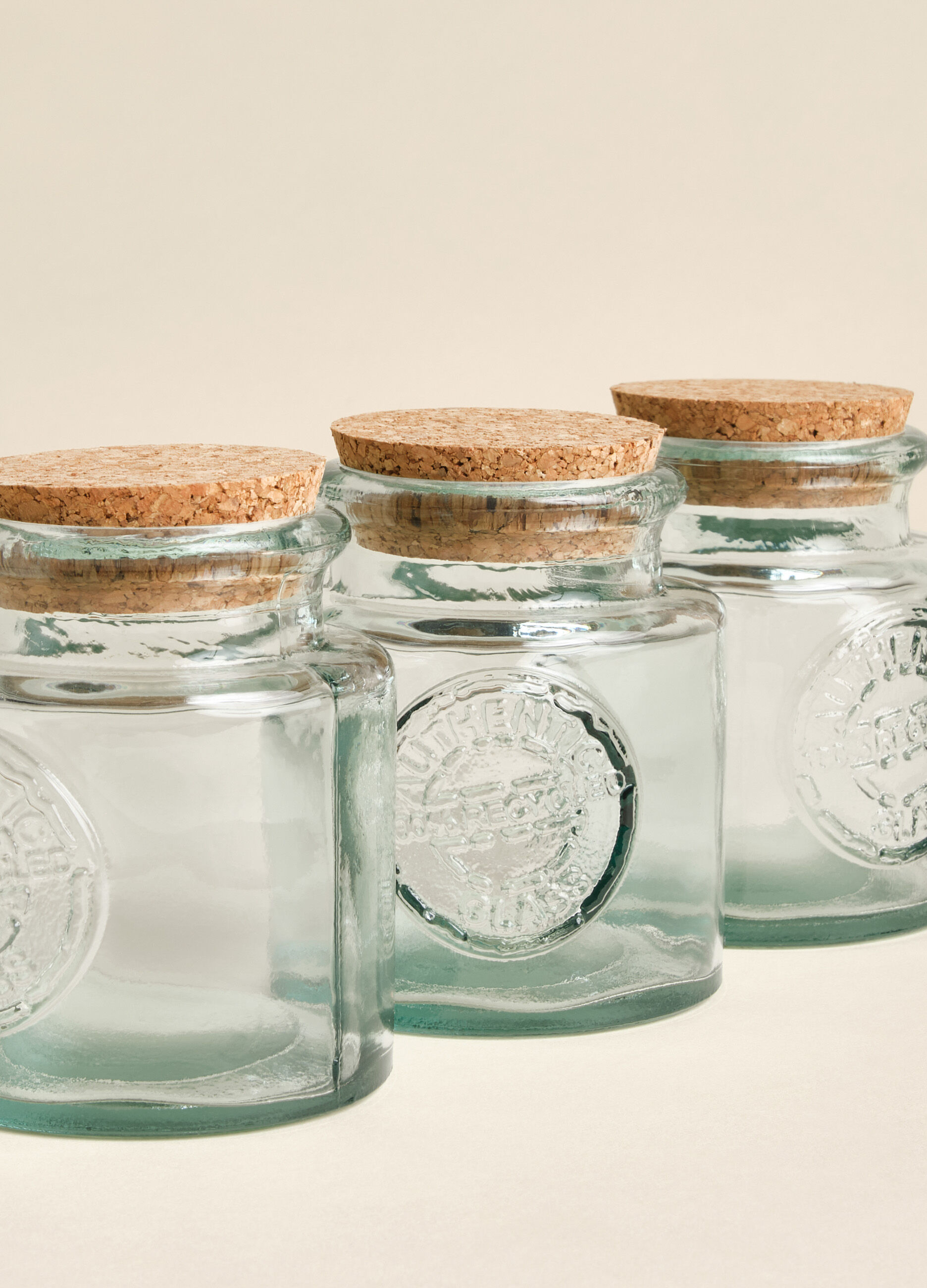 Set of 3 jars in recycled glass Made in Spain_2