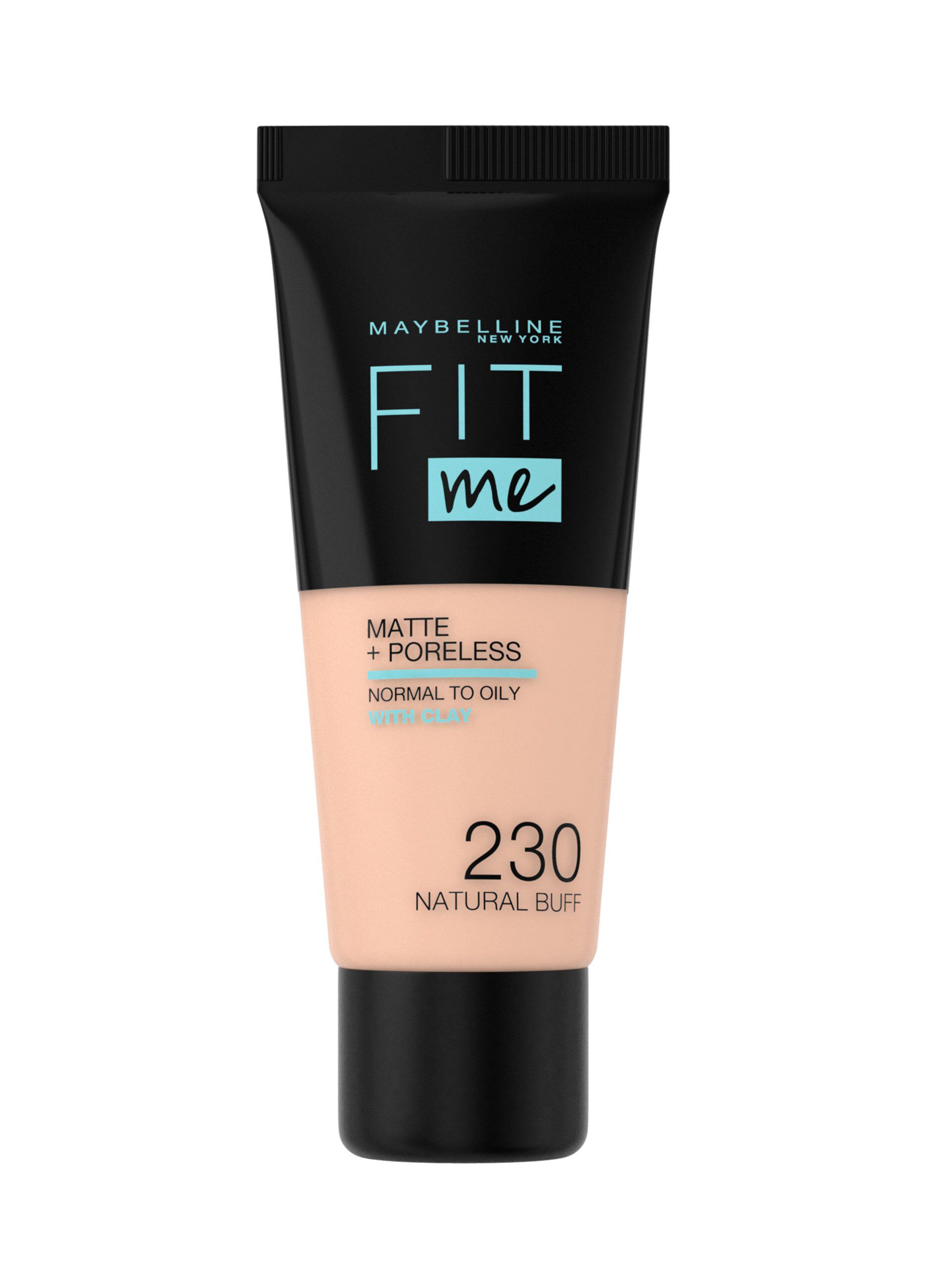 Maybelline New York Fondotinta Fit Me Matte&Poreless, Finish Opacizzante e Fissante, Tonalità: 230 Natural Buff._0