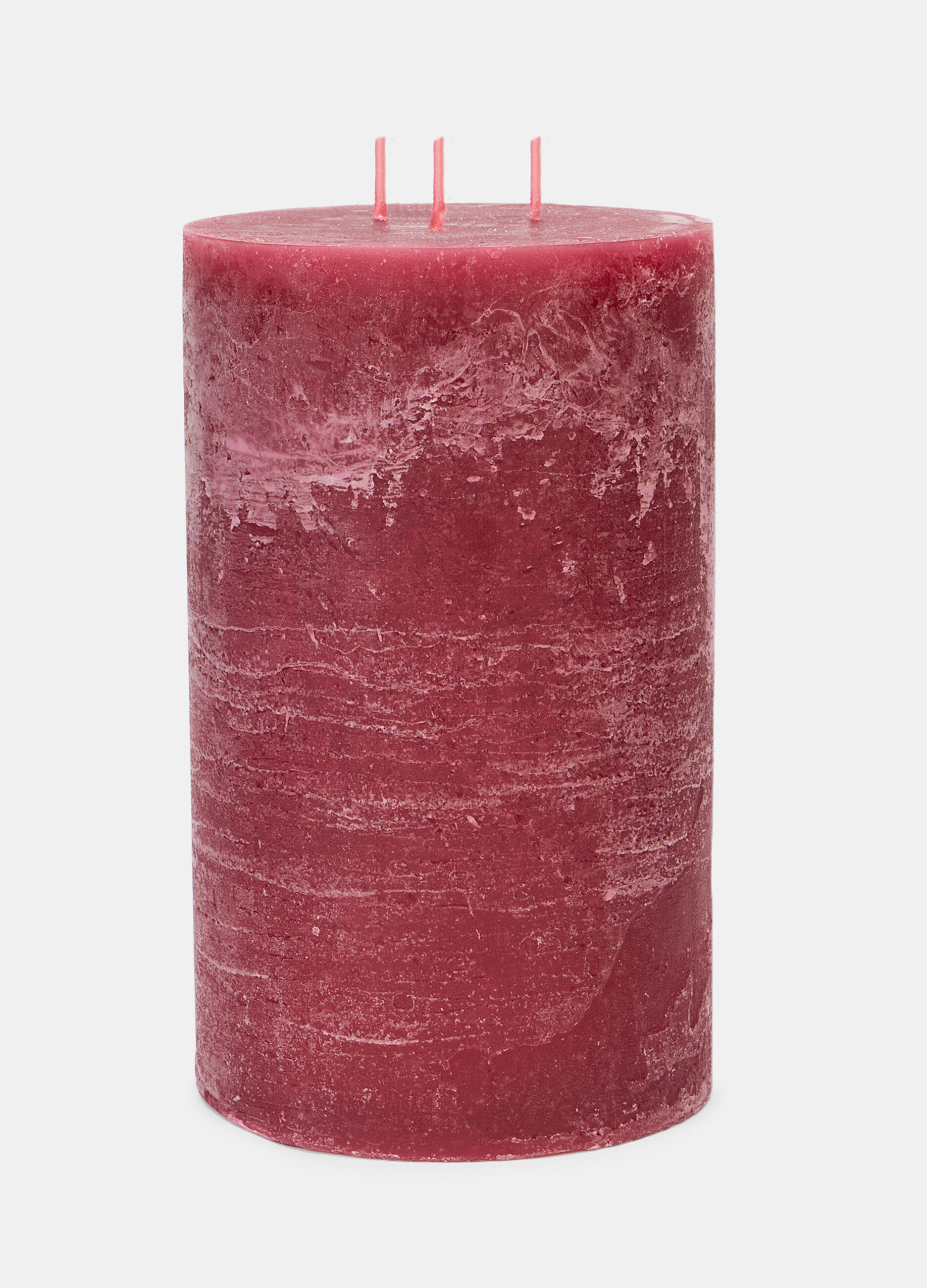 Candela rotonda grande a 3 stoppini_0