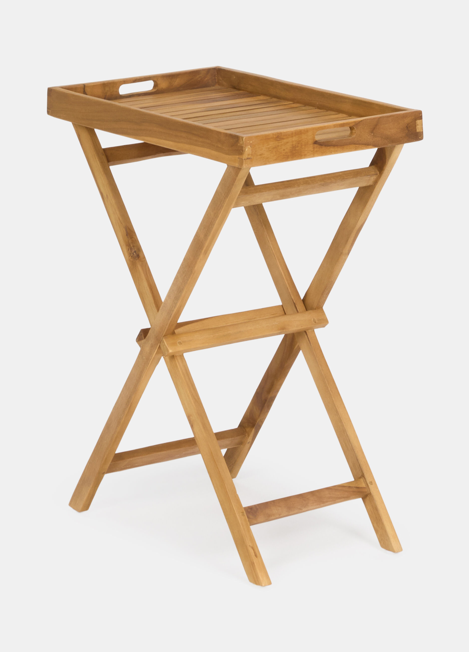 Tavolino con vassoio in legno_0