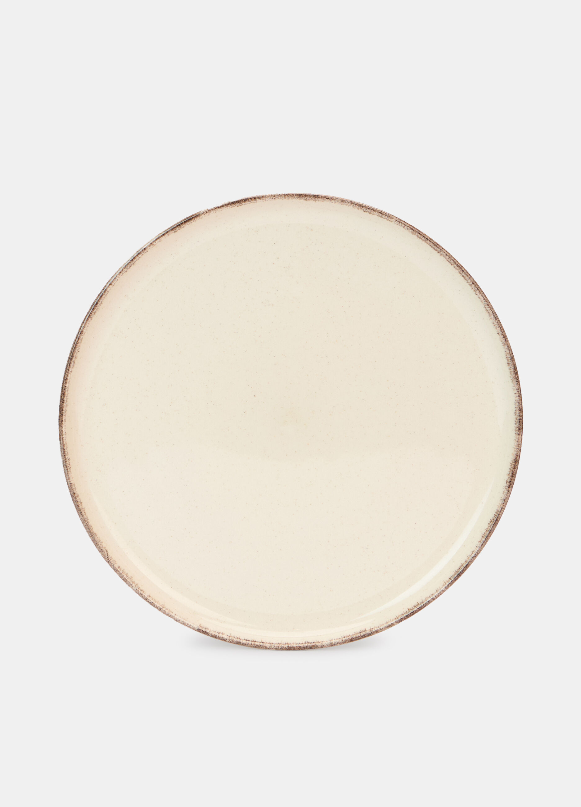 Piatto piano in ceramica con bordo_1