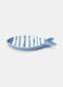 Piatto a forma di pesce a righe_0