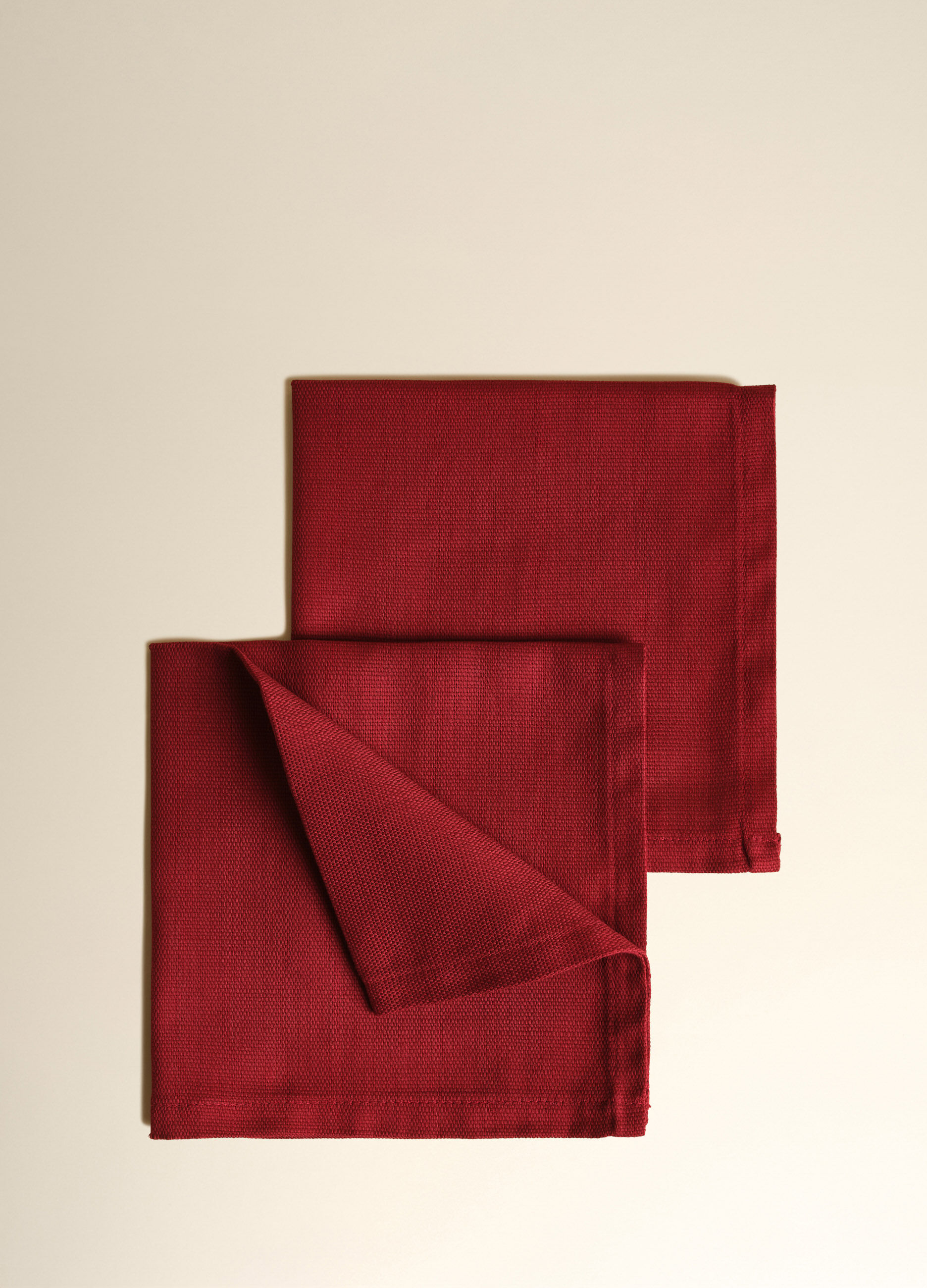 Square napkin in Panama cotton fabric