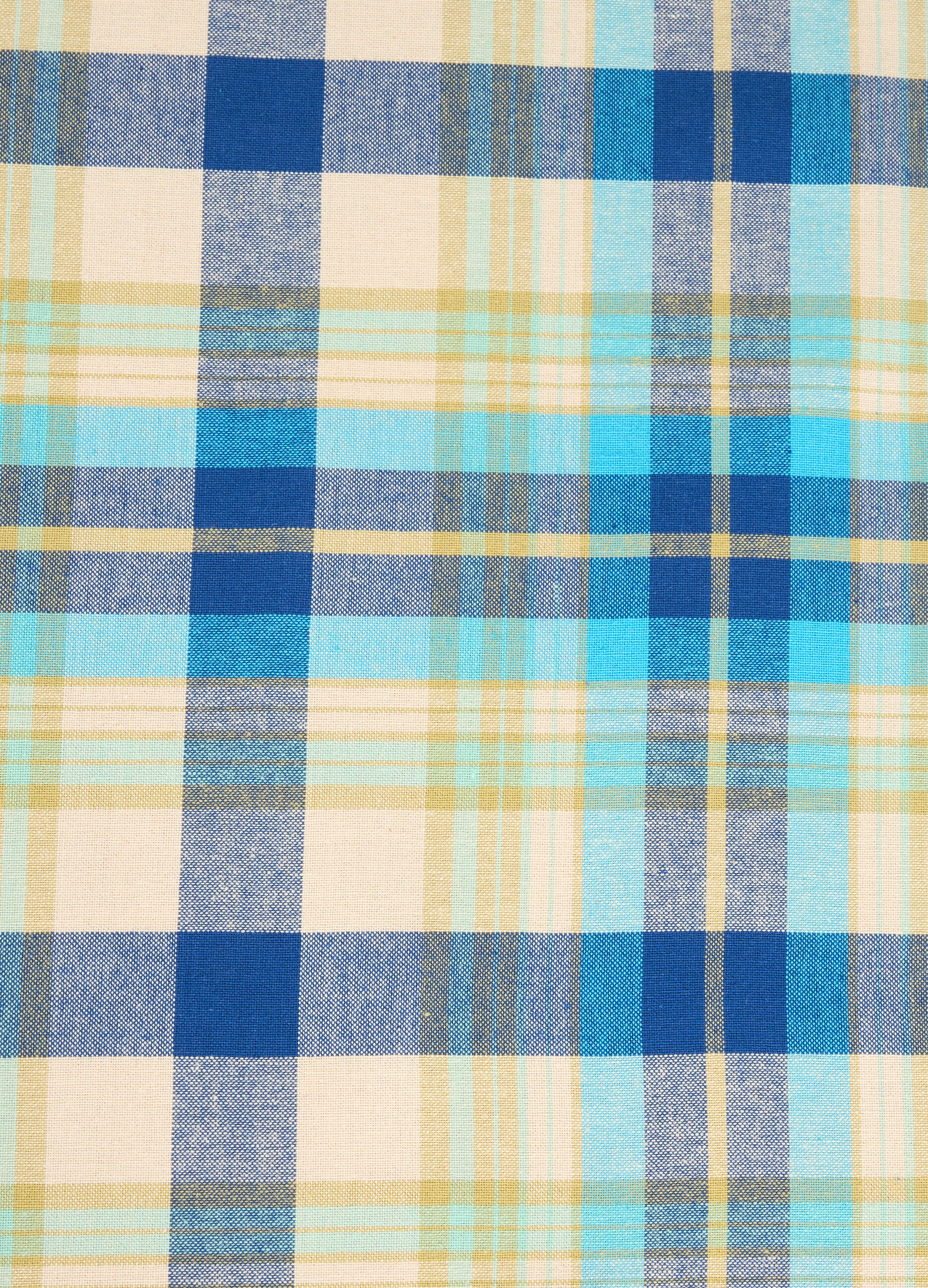 6-Seater check tablecloth in 100% cotton_1