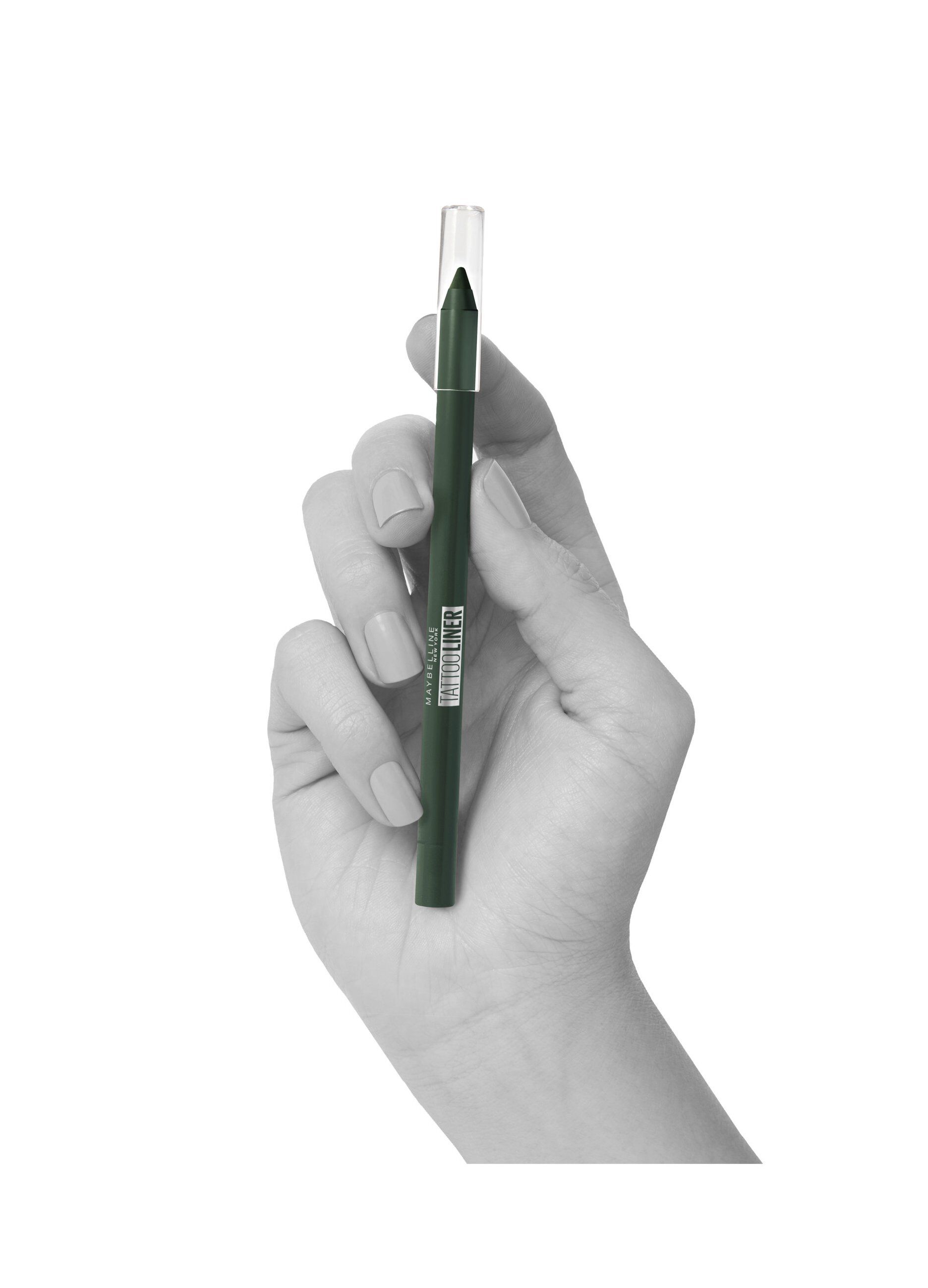 Maybelline New York Tattoo Liner, Matita occhi in gel con effetto tatuaggio, Waterproof e tenuta fino a 36h, 932 Intense Green._2