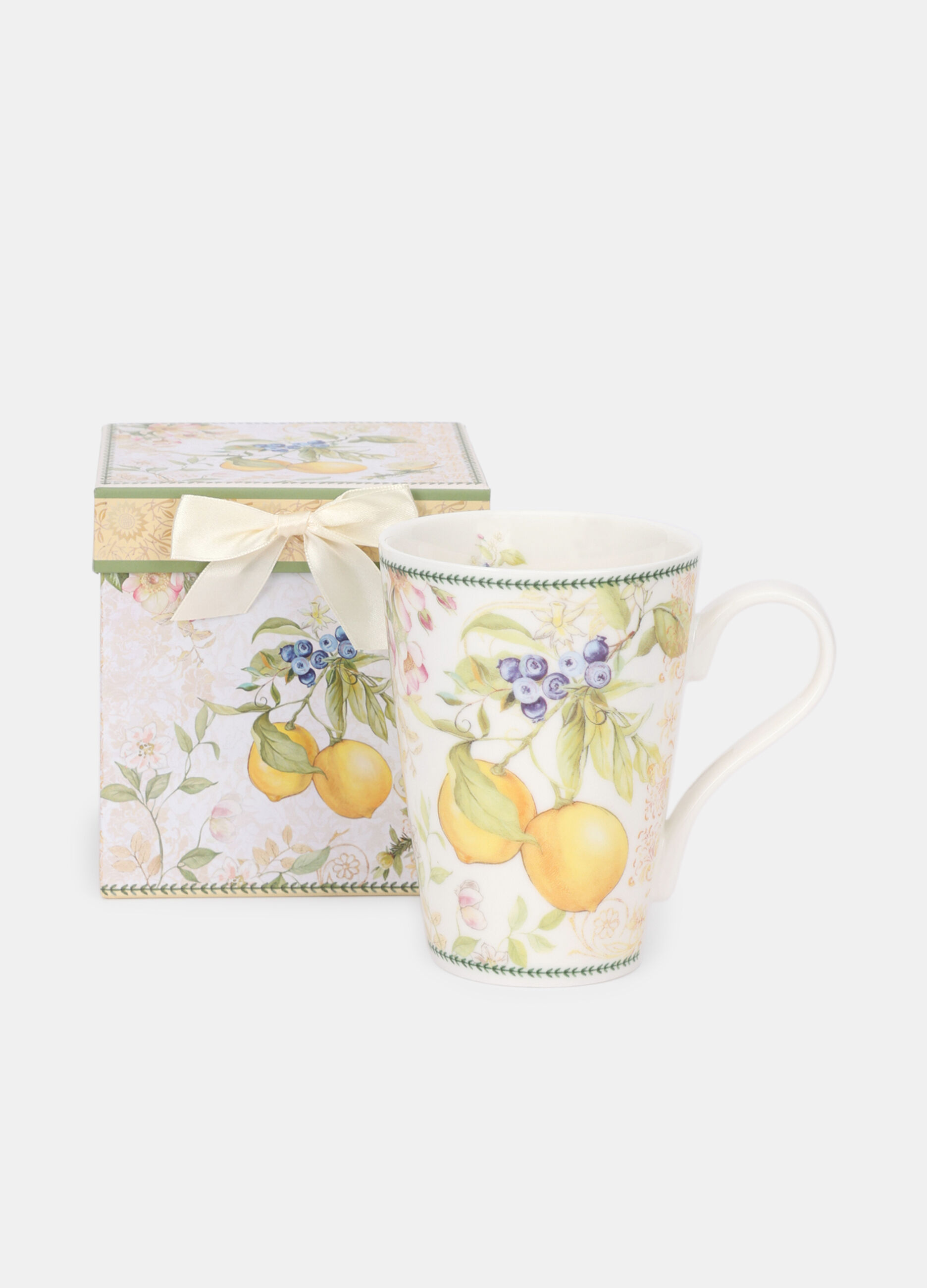 Tazza da t&egrave; alta in ceramica con limoni_0