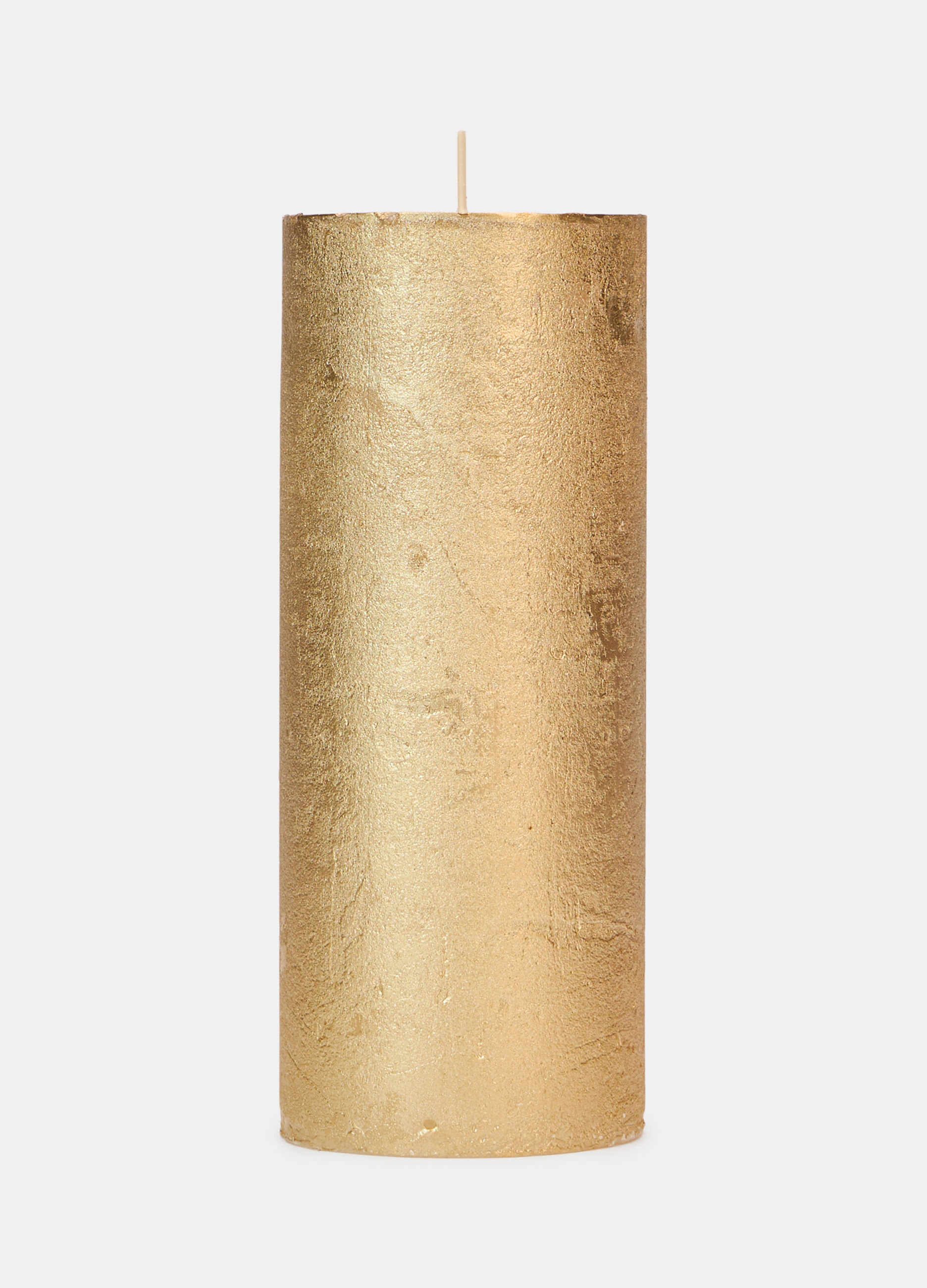 Candela pilastro con rivestimento dorato_0