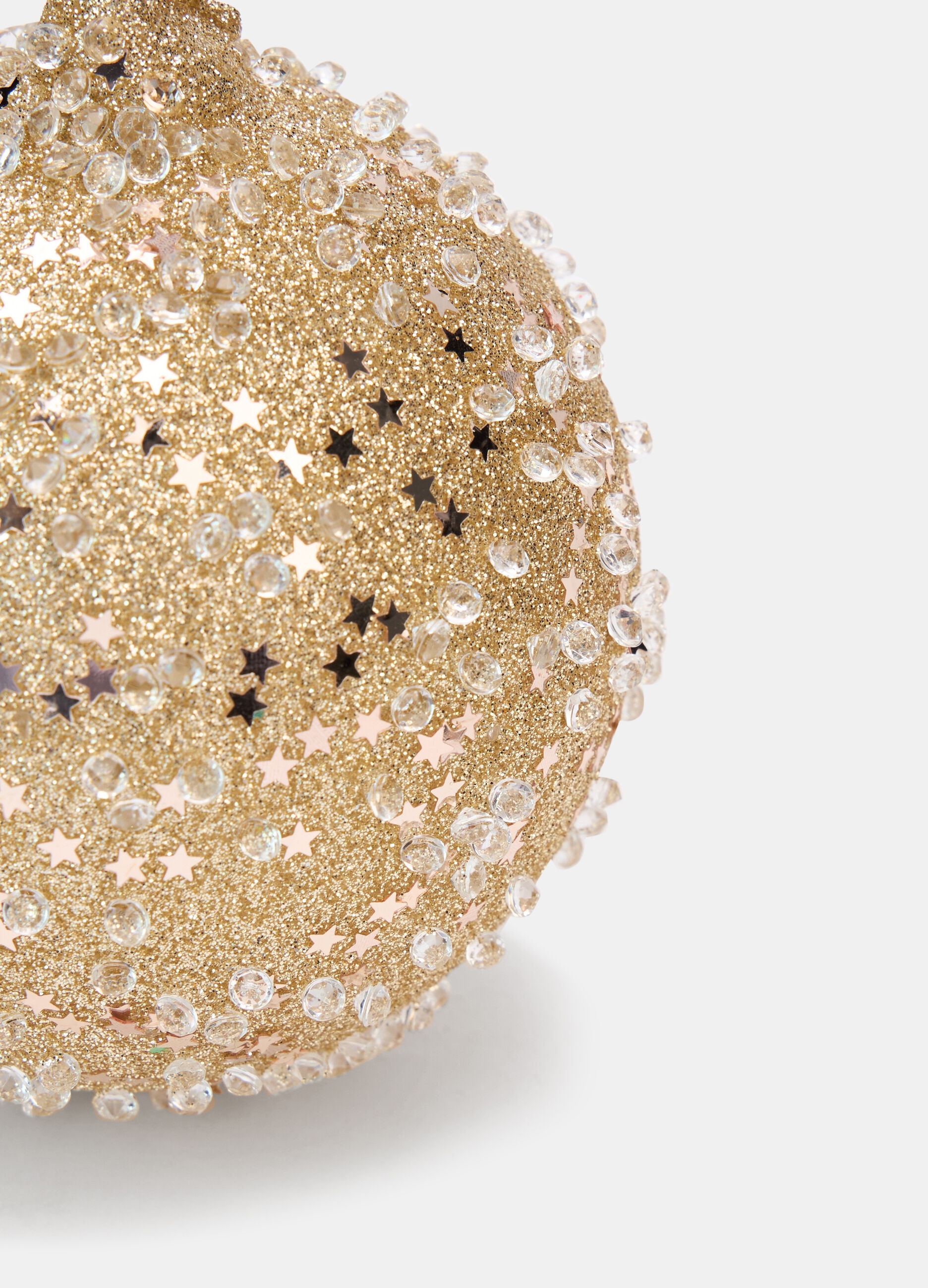 Pallina con glitter e perline in vetro_1