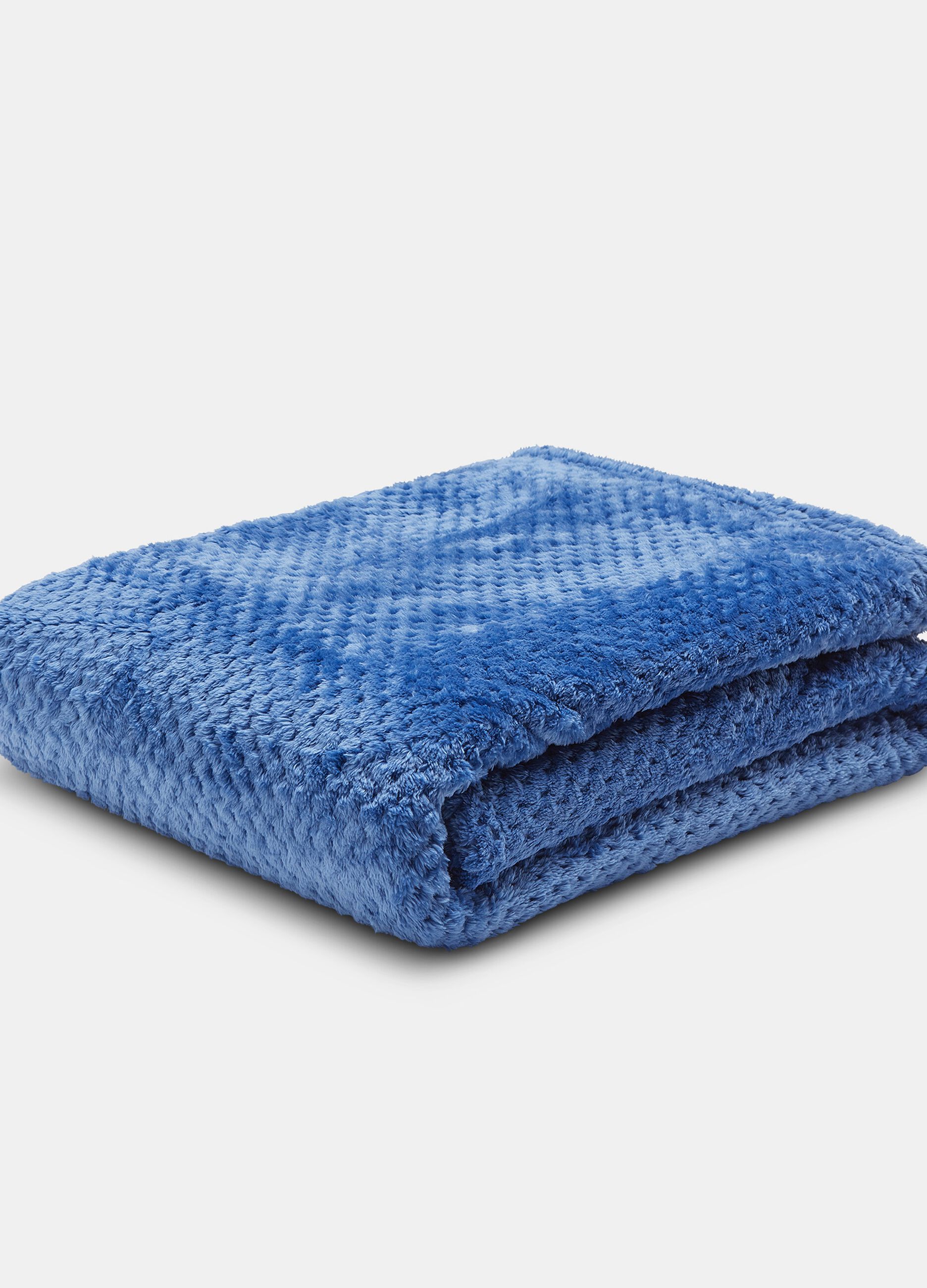 Plaid singolo in waffle tinta unita_0