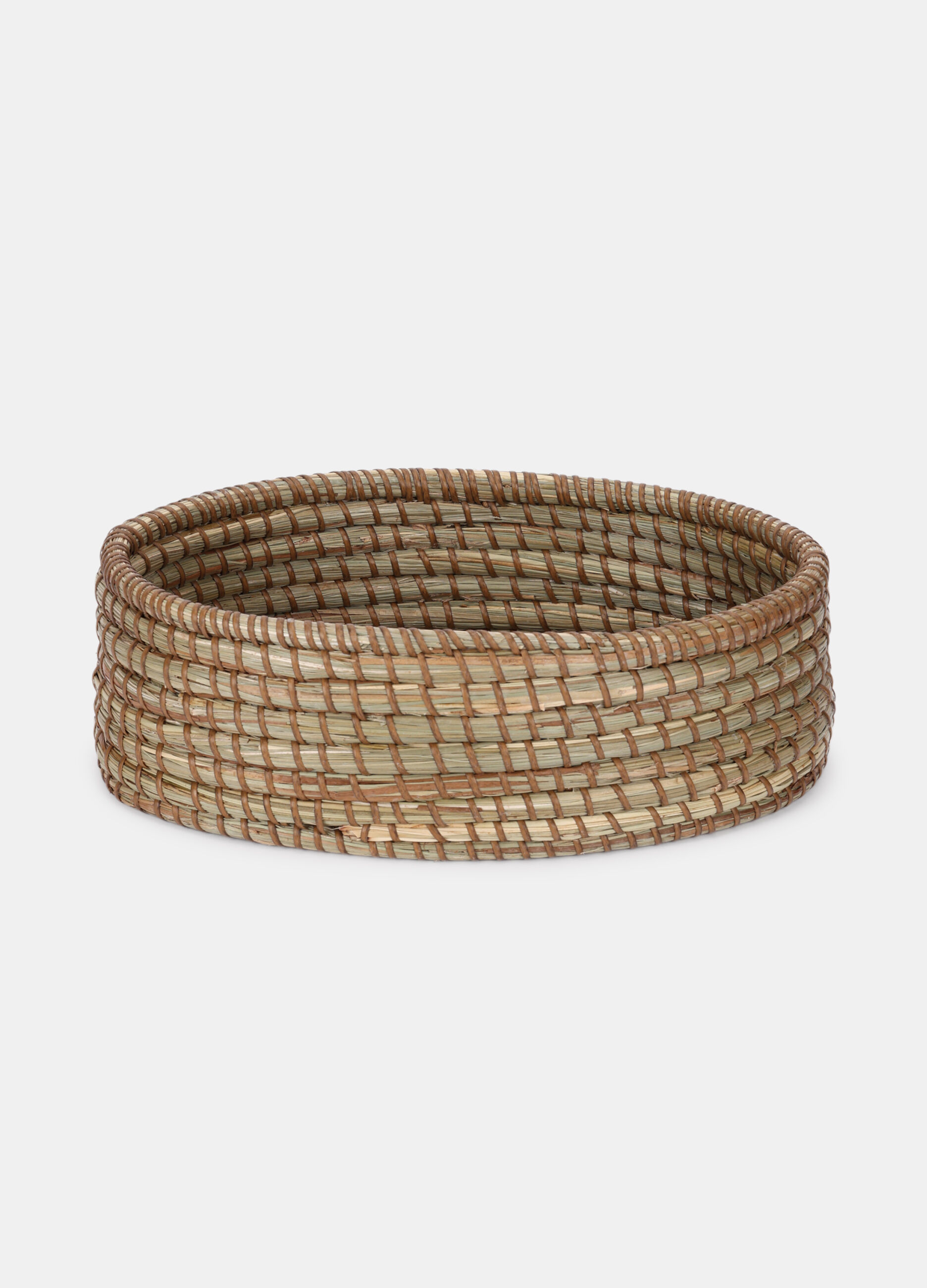 Cesta ovale intrecciata in materiale naturale_0