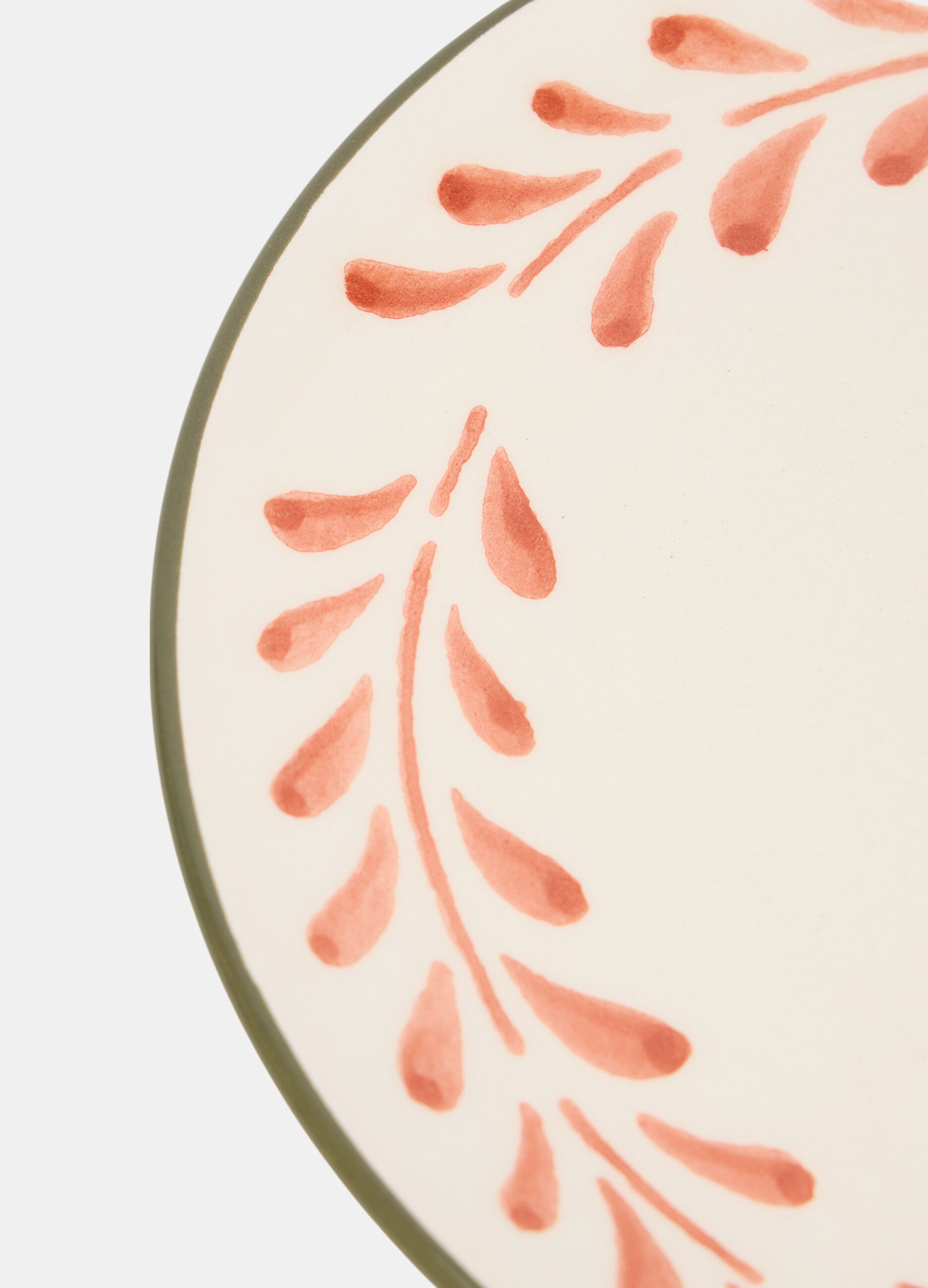 Piatto da dessert in ceramica con fiore_1