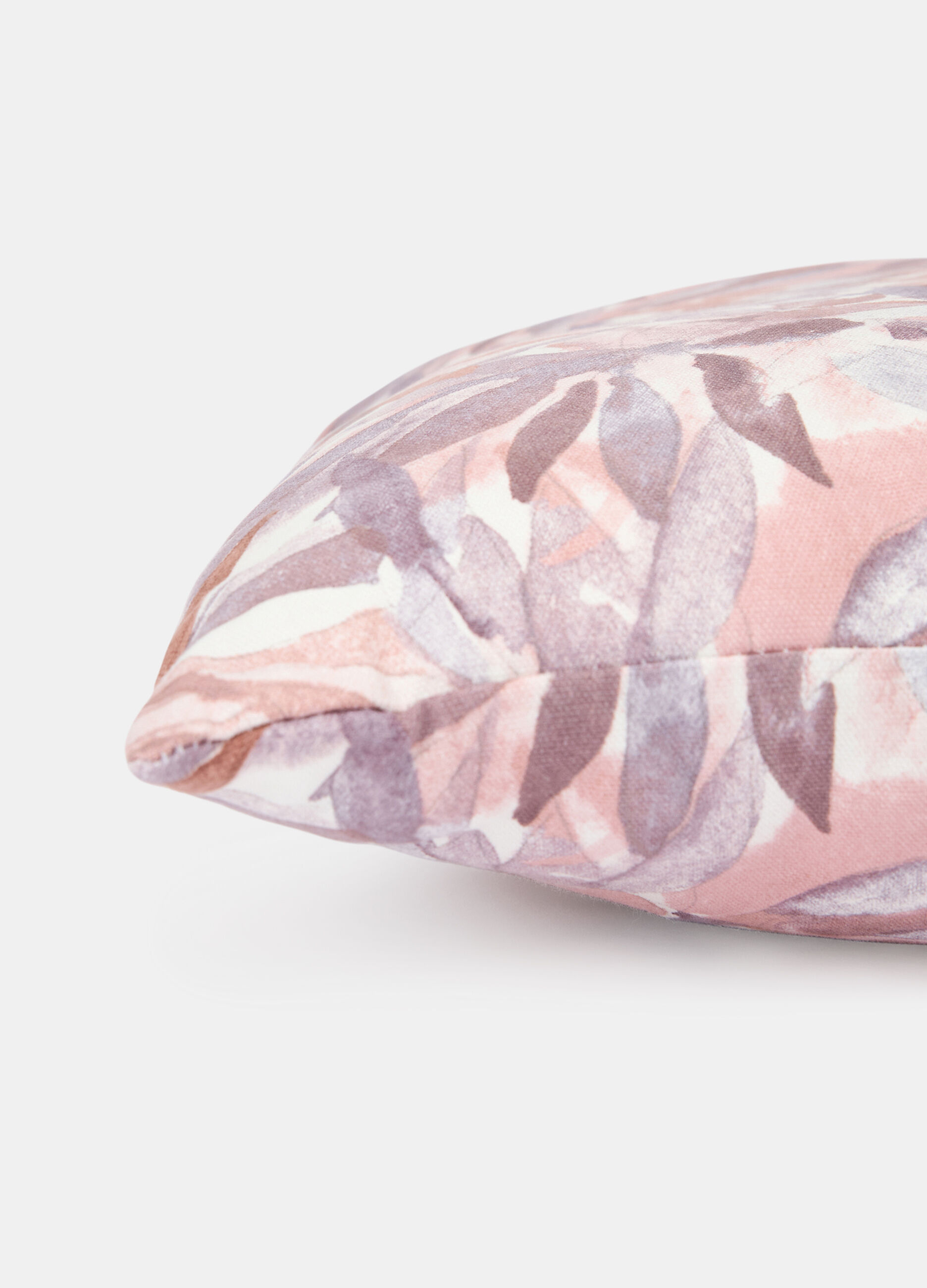 Cuscino quadrato in cotone a fiori_1