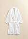 Bathrobe in 100% cotton with satin hem_1