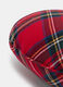 Cuscino a cuore in cotone tartan_1