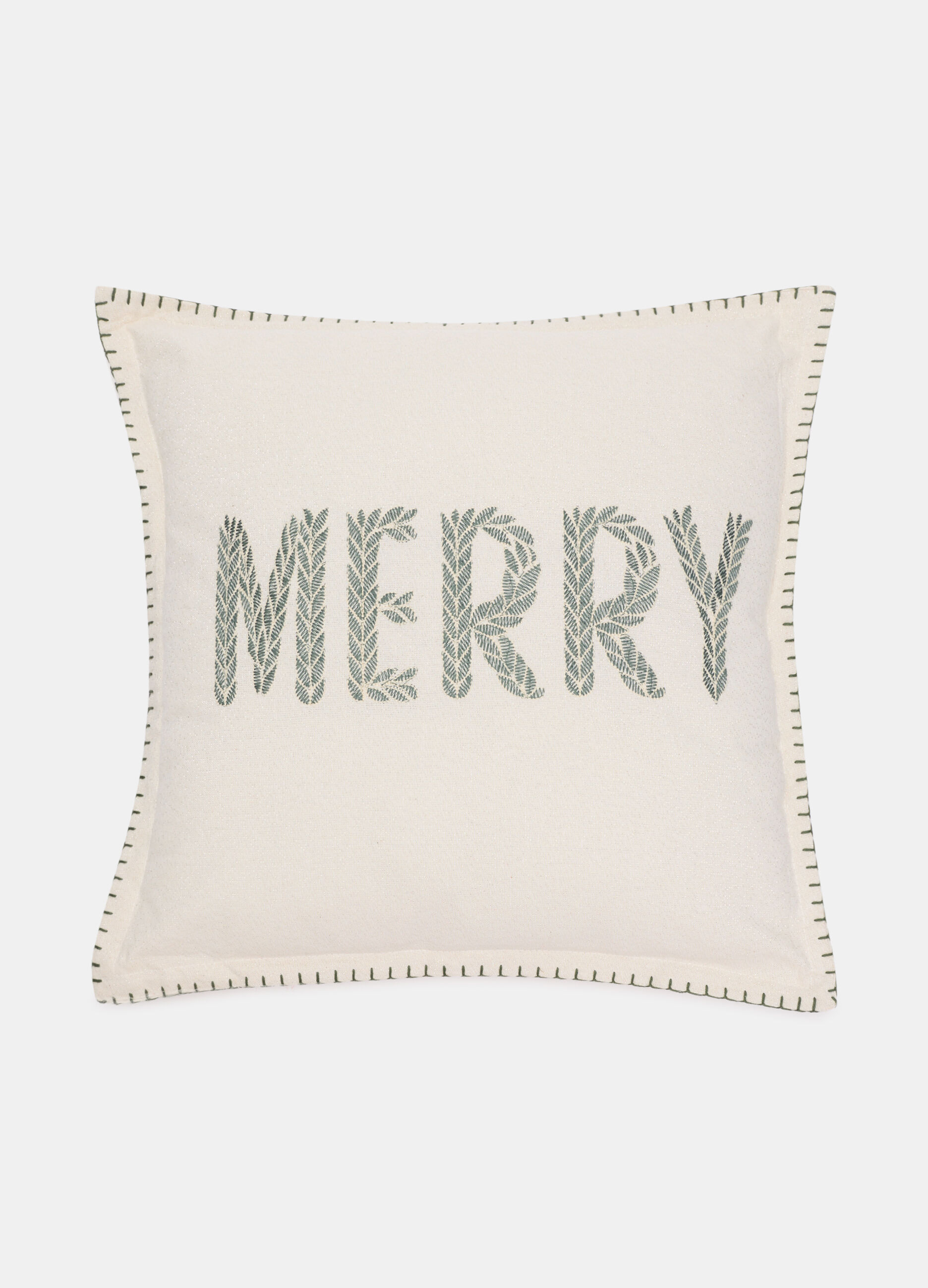 Cuscino imbottito con ricamo Merry_0