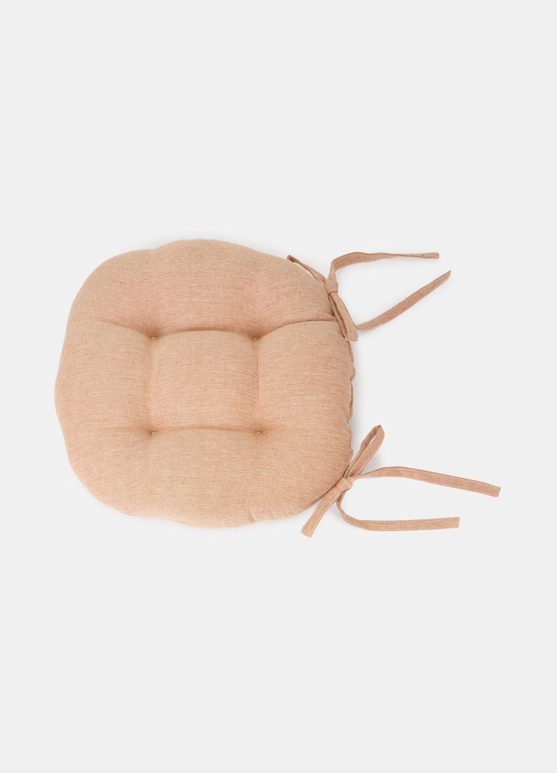 Cuscino rotondo da sedia in cotone m&eacute;lange_0