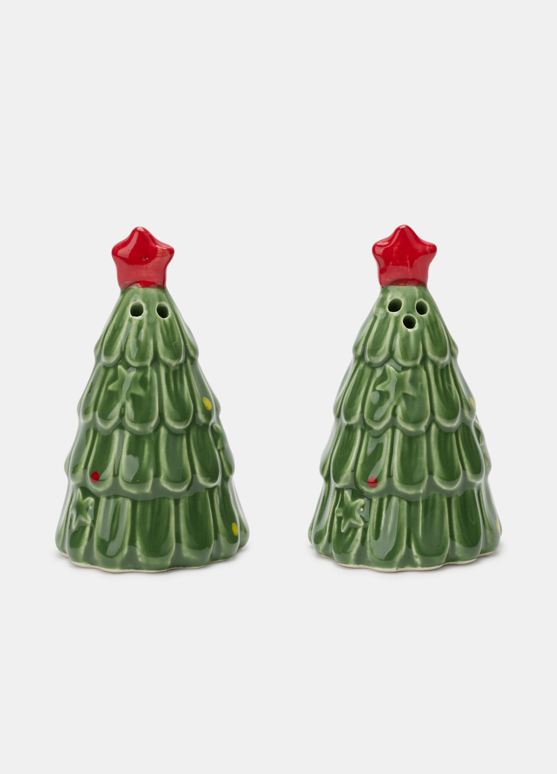 Saliera e pepiera albero di Natale in ceramica_0