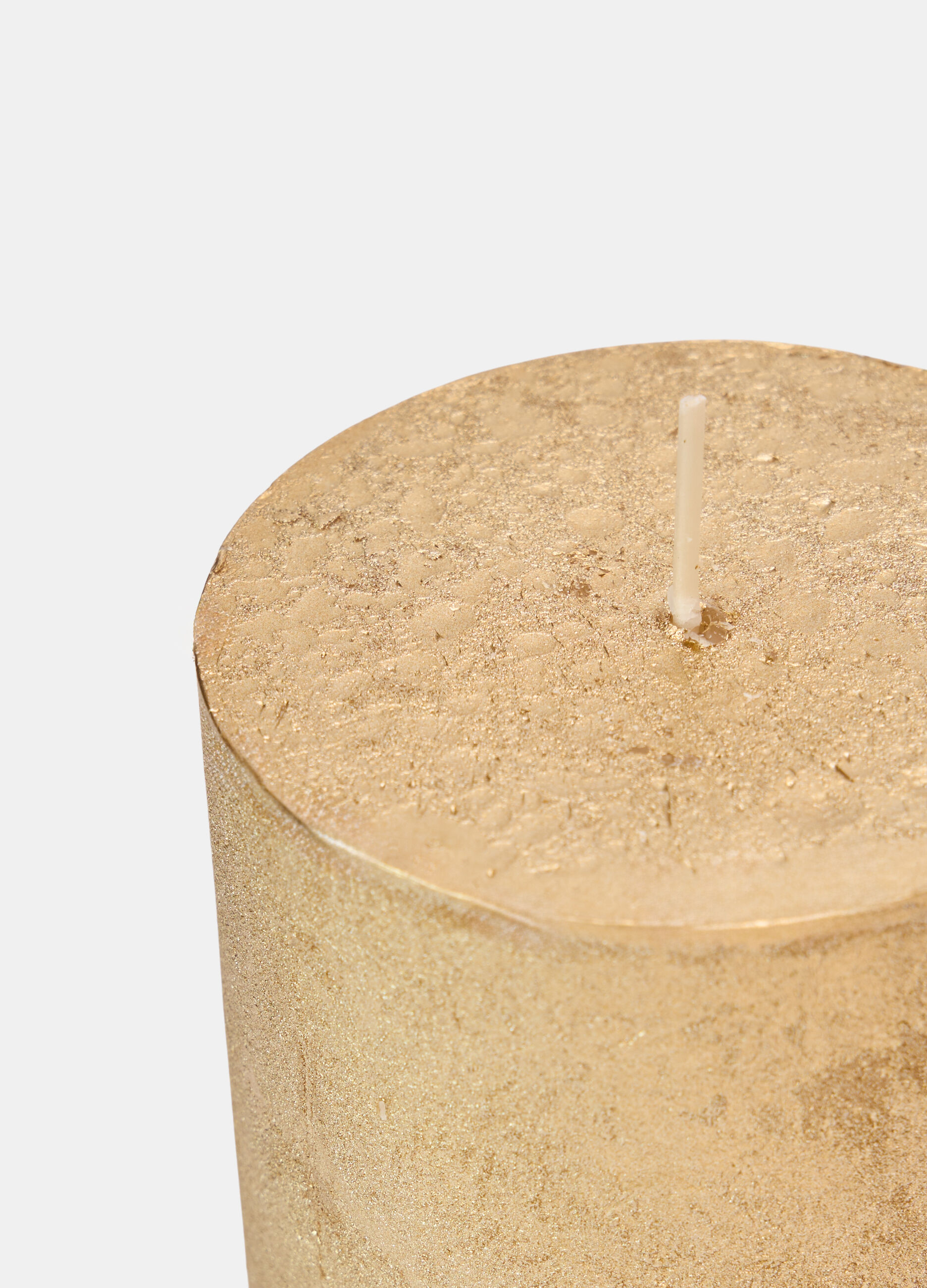 Candela pilastro con rivestimento dorato_1