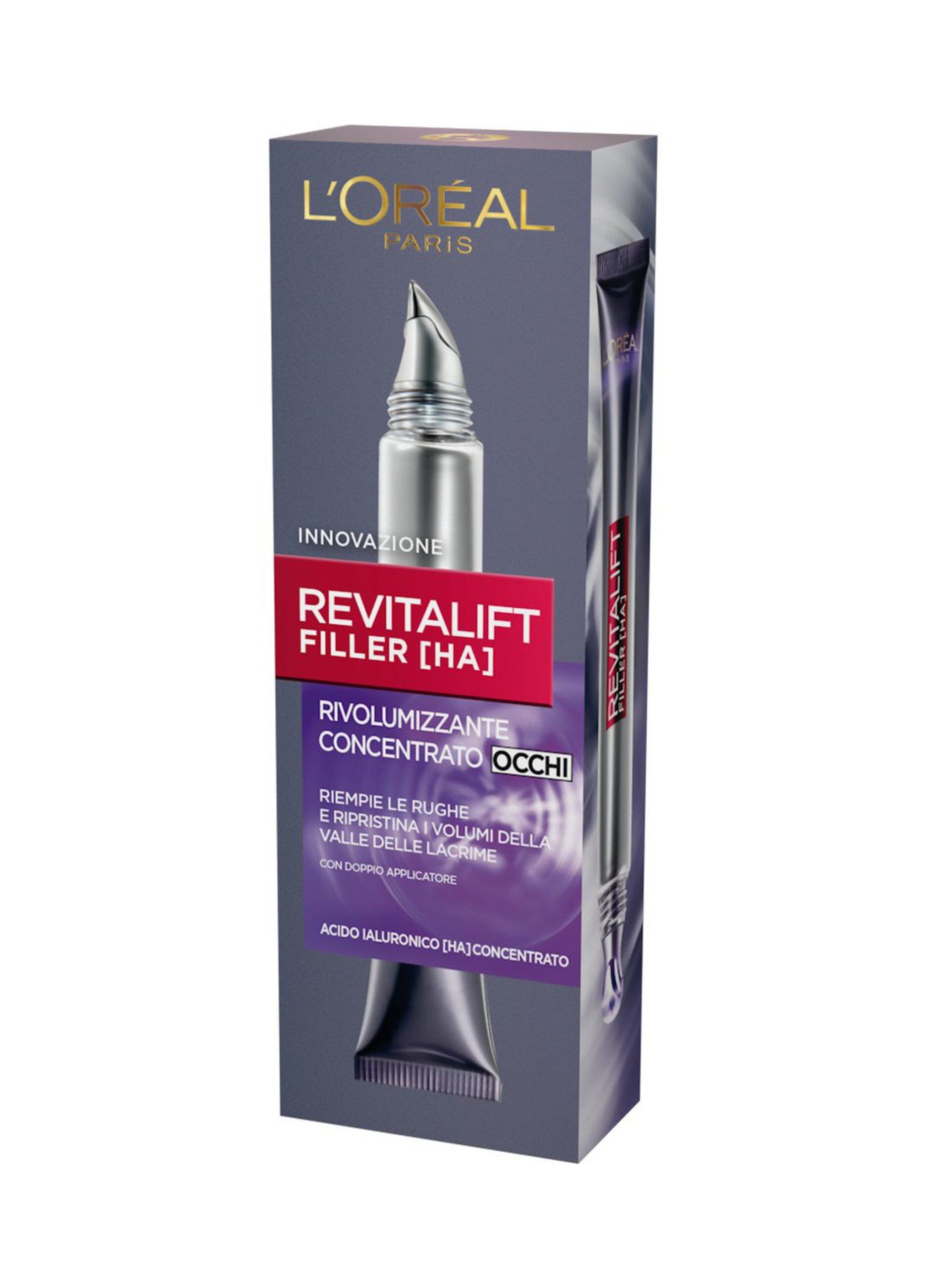 L'Oréal Paris Contorno Occhi Revitalift Filler, Azione Antirughe Rivolumizzante con Acido Ialuronico Concentrato, 15 ml.