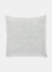 Mélange-effect padded square cushion_0