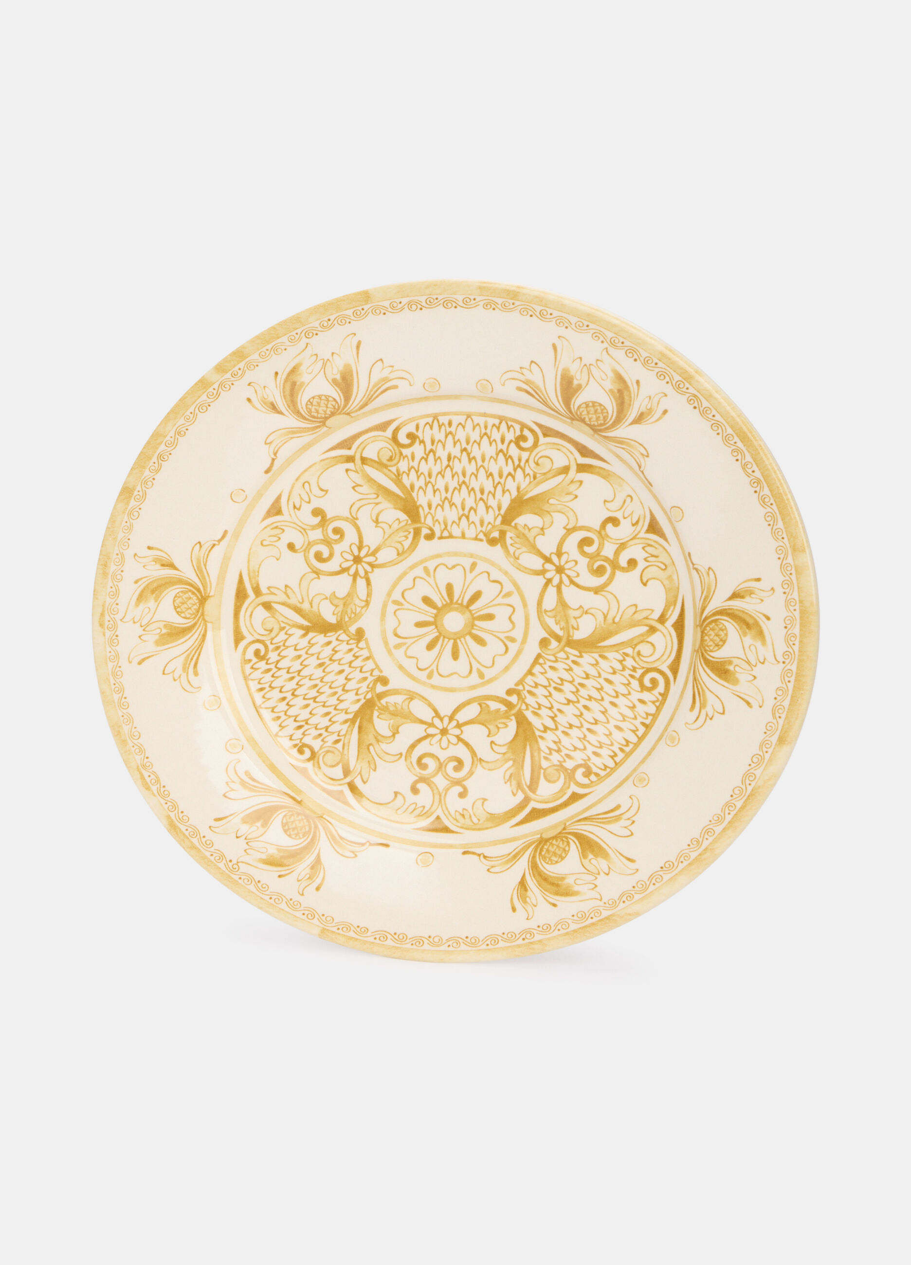 Piatto piano in ceramica con disegni_0