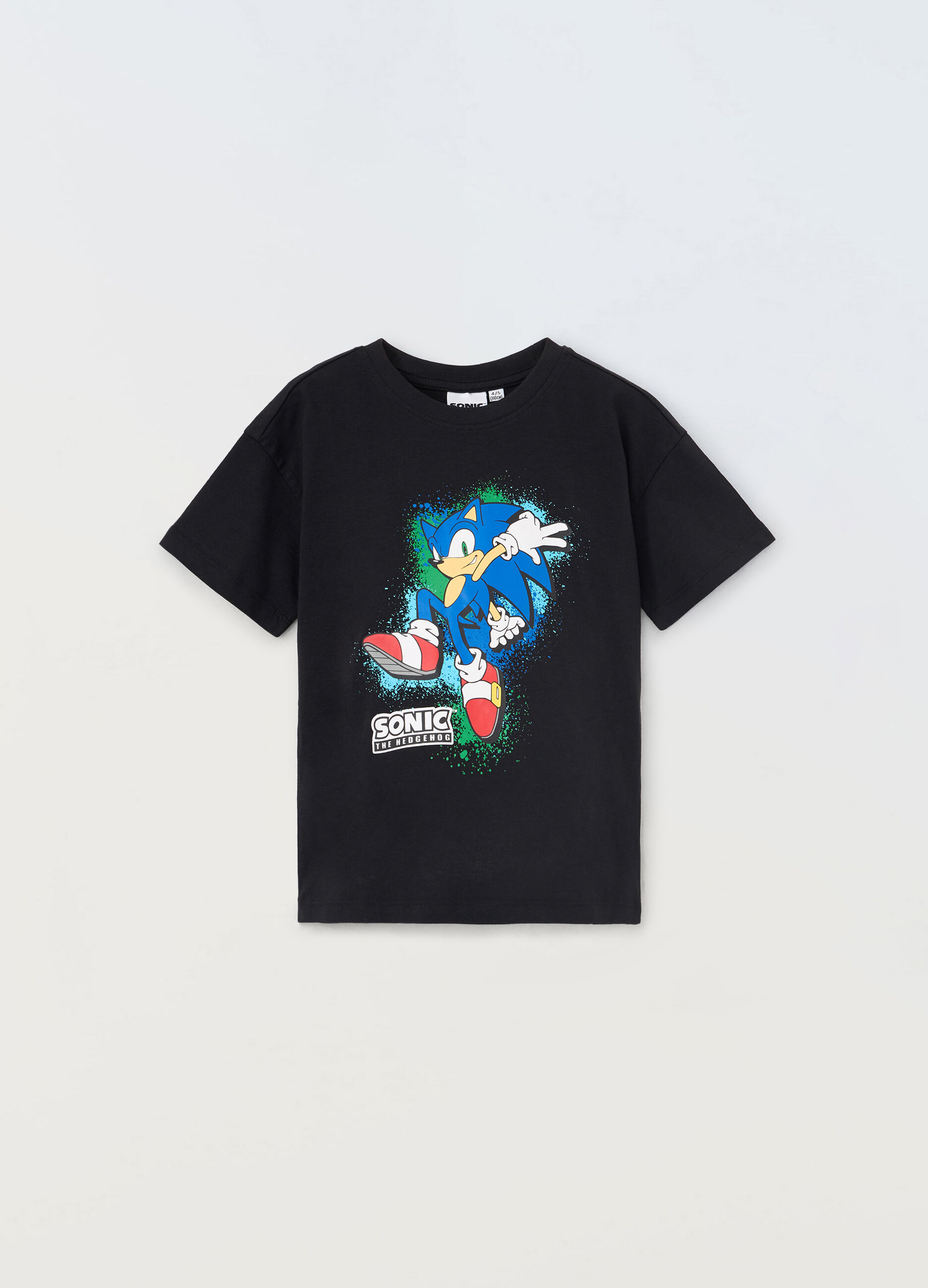 T shirt Sonic in puro cotone bambino
