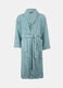 Accappatoio jacquard in cotone con cappuccio_0