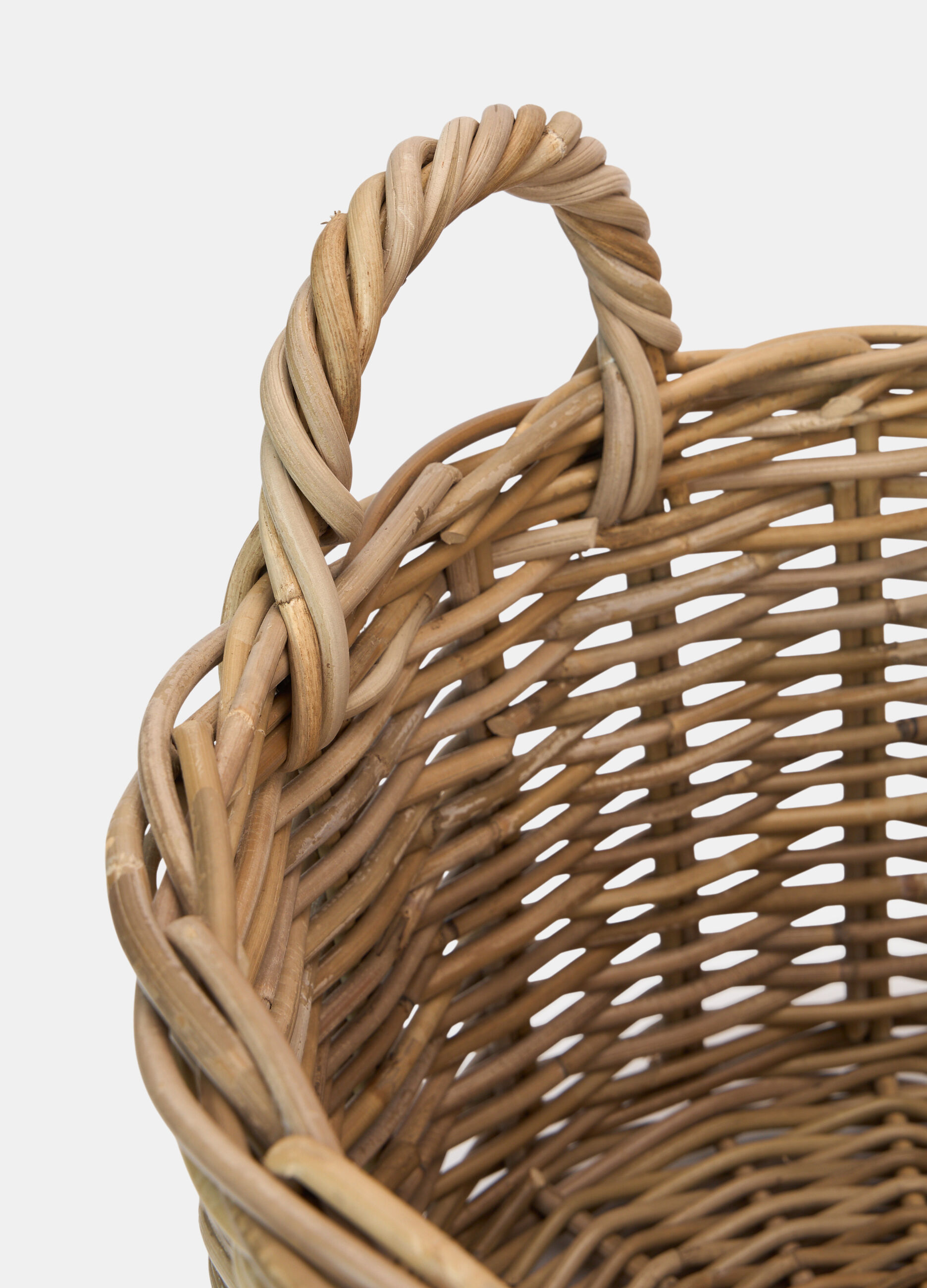 Cesto rotondo grande in vimini con manici_1