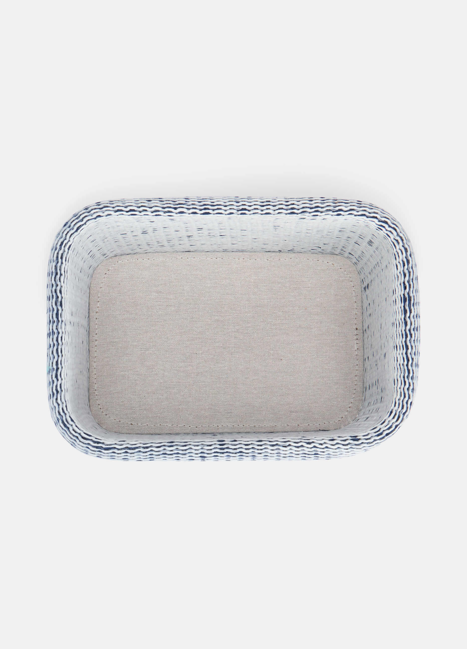 Cesto rettangolare effetto denim_0