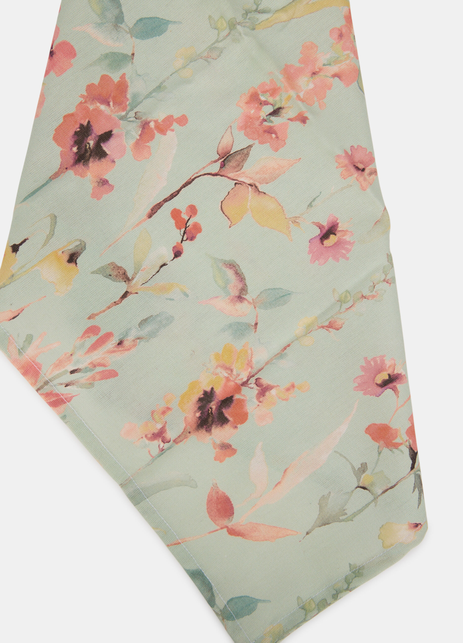 Strofinaccio in cotone con stampa digitale a fiori_1