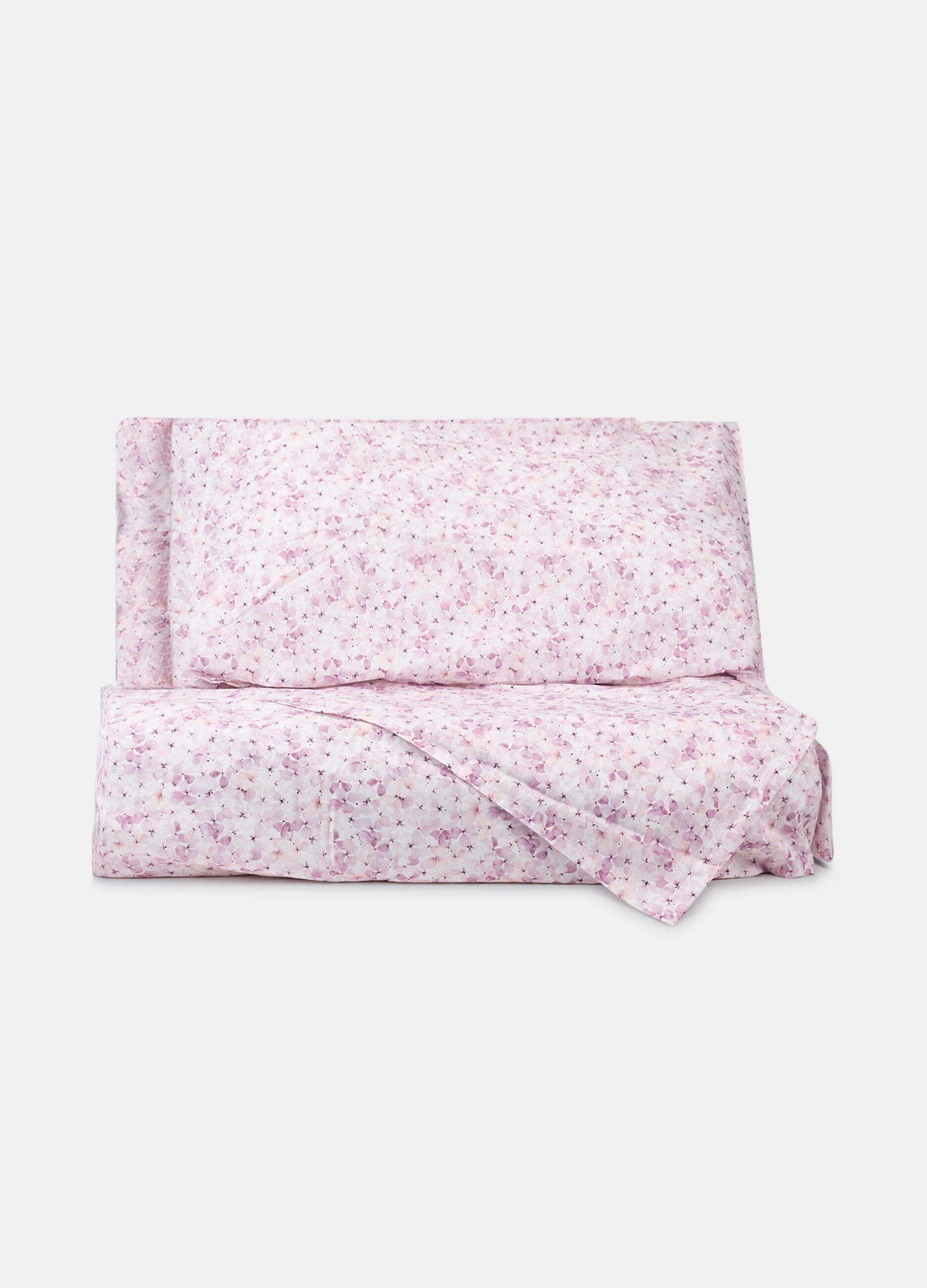 Parure copripiumino singolo con stampa a fiori_0