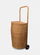Rattan basket with wheels_0