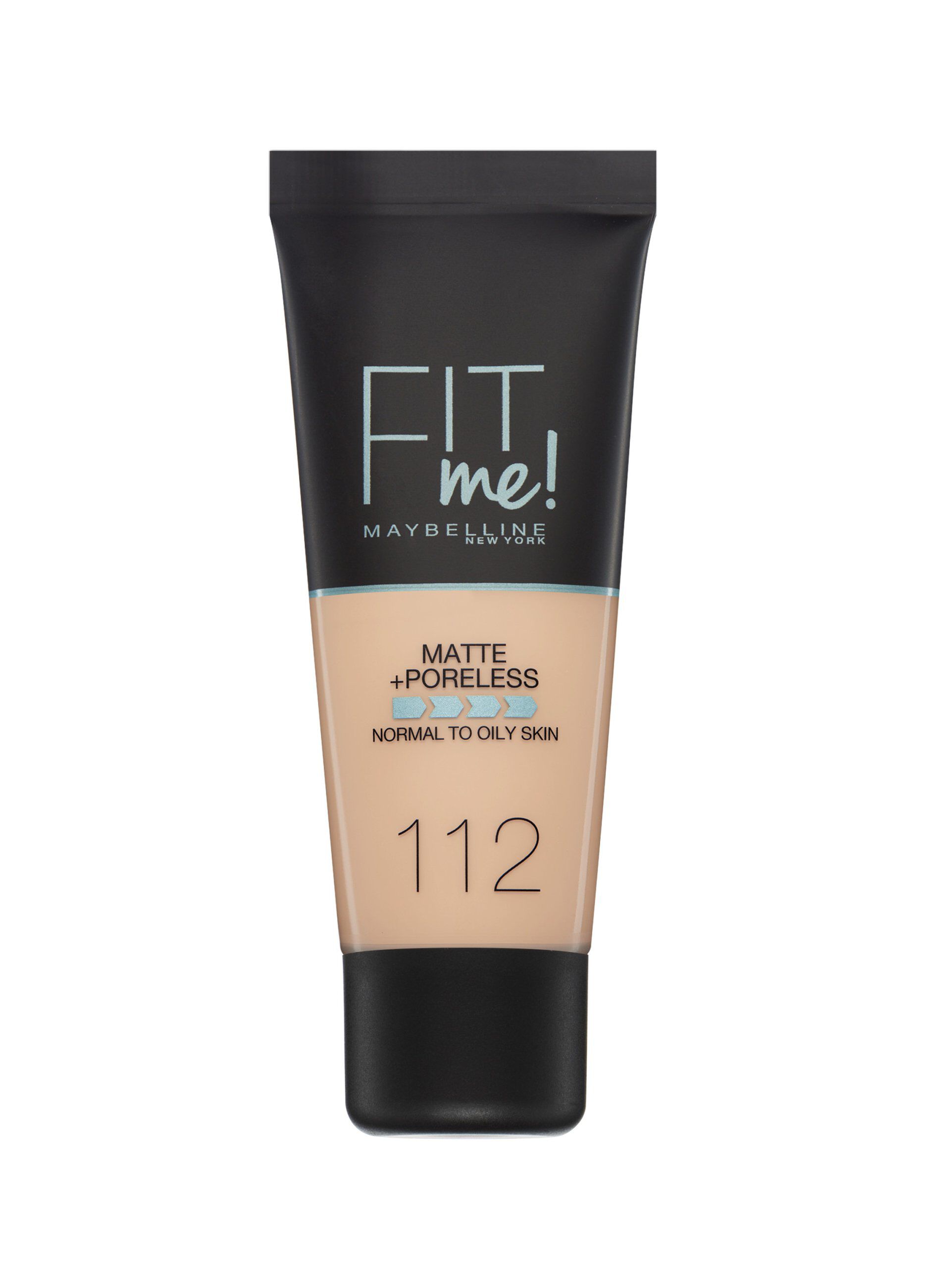 Maybelline New York Fondotinta Fit Me Matte&Poreless, Finish Opacizzante e Fissante, Tonalità: 112 Soft Beige._0