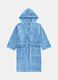 Bathrobe with hood in 100% cotton_0