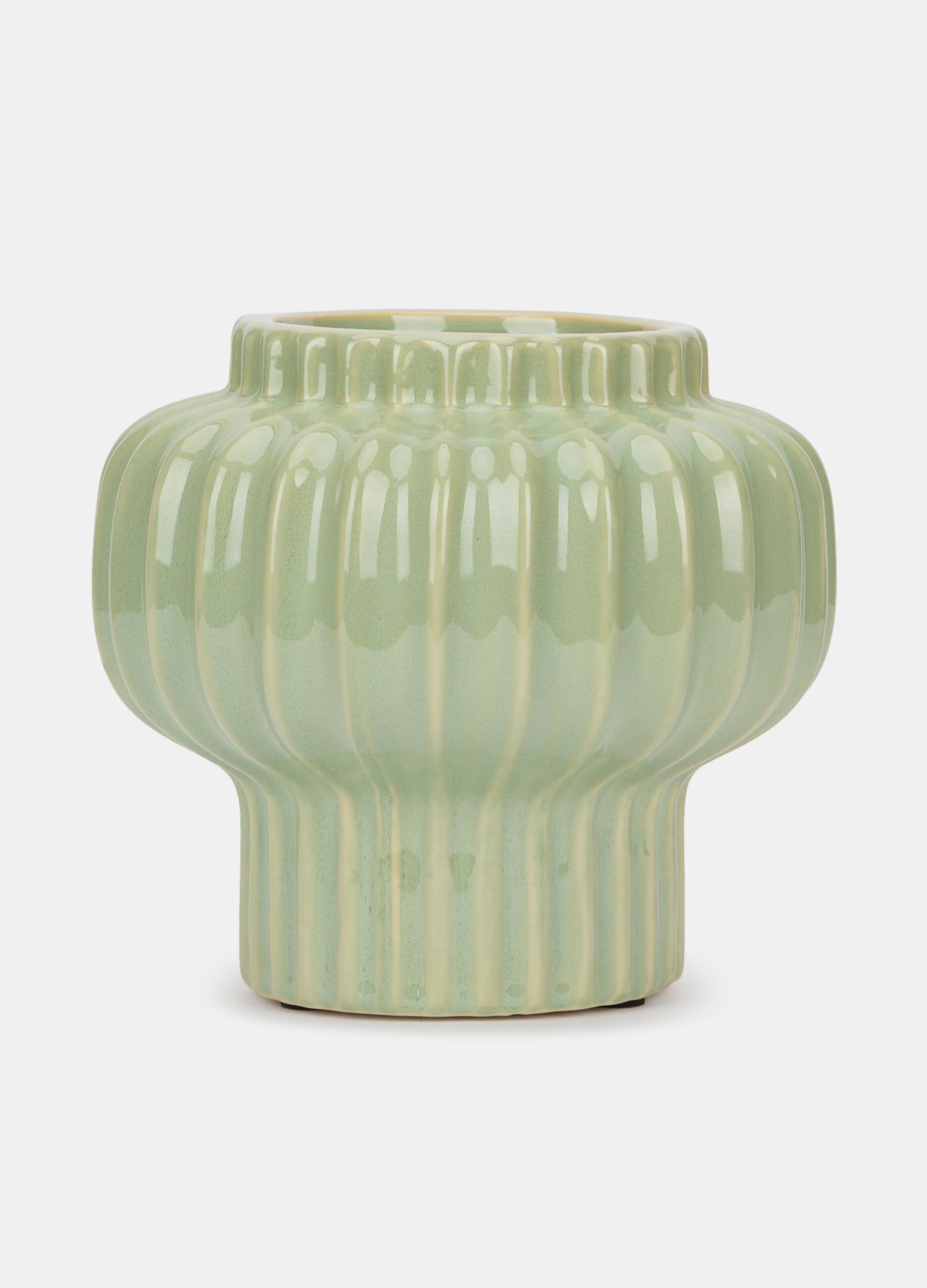 Vaso in cermica scanalata grande_0