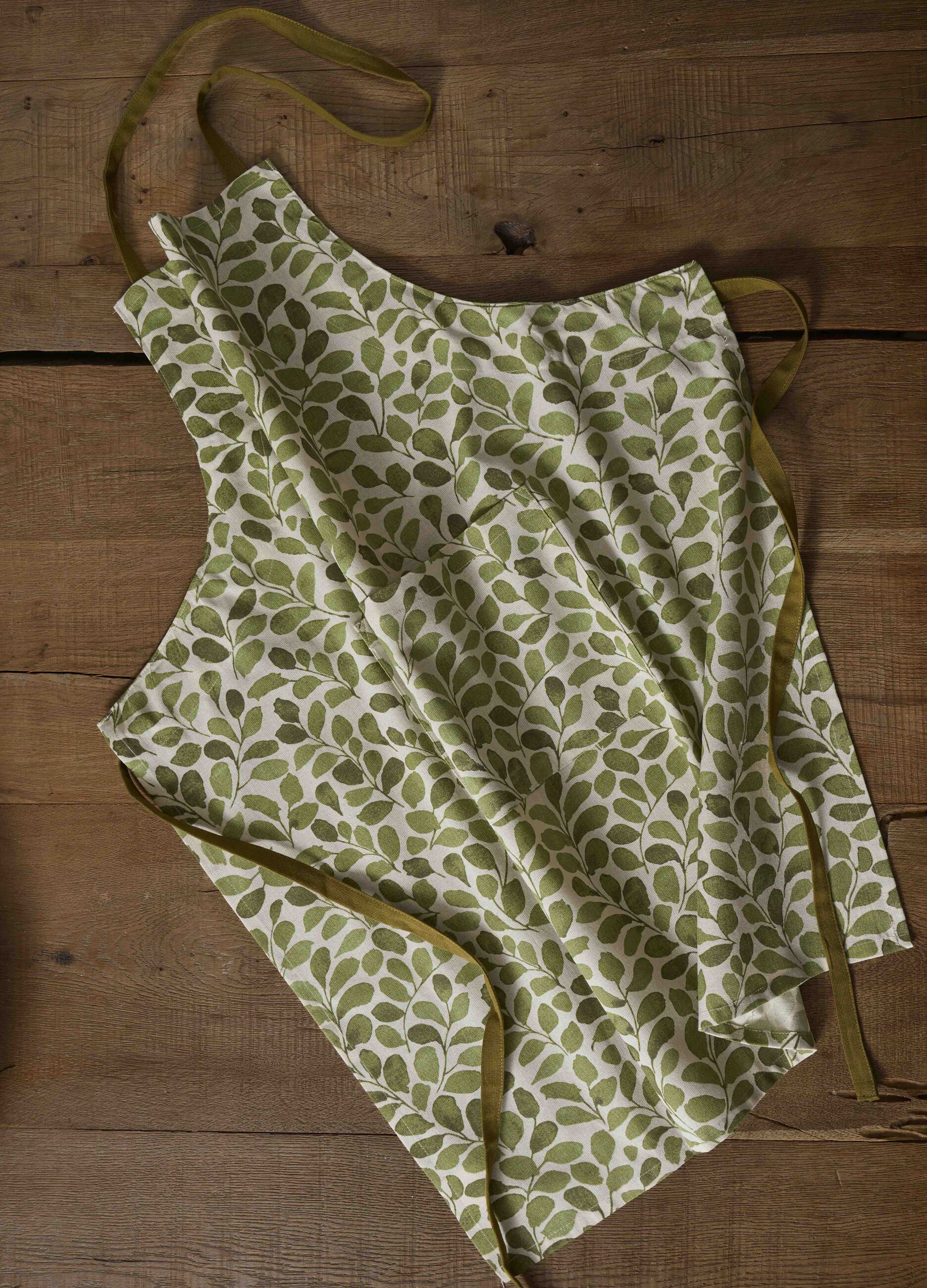 100% organic cotton apron with print_0